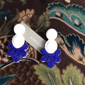 J crew beaded fan earrings. Never worn.